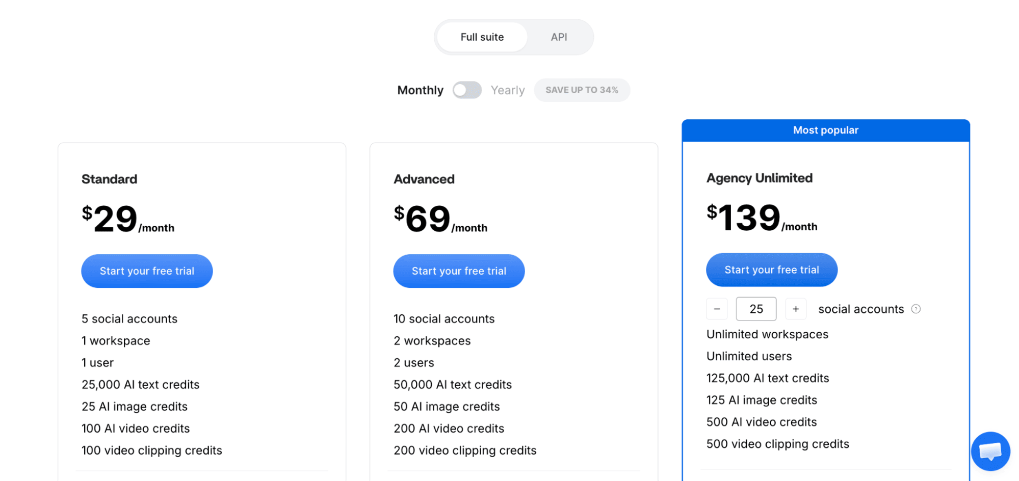 Content Studio pricing
